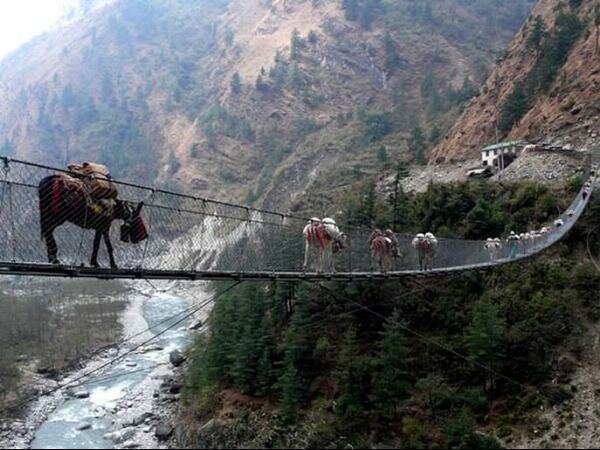Hanging Bridge of Ghasa, Nepal