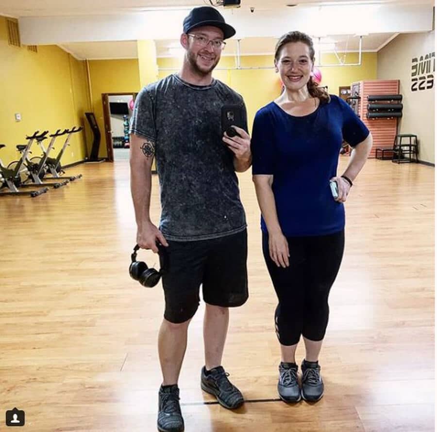 Working out together keeps a couple together.